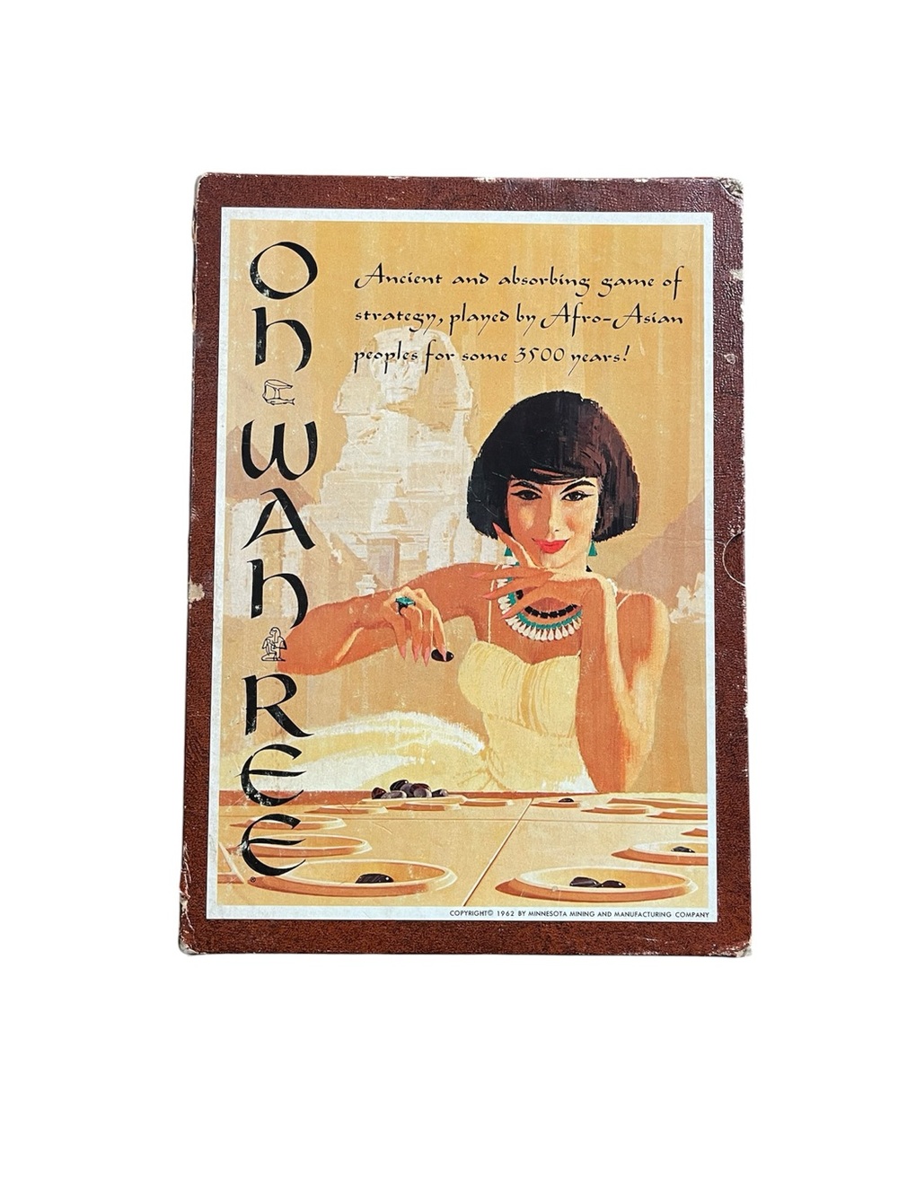 1962 Vintage Oh Wah Reek Game Box Art - Beige, Brown, Black